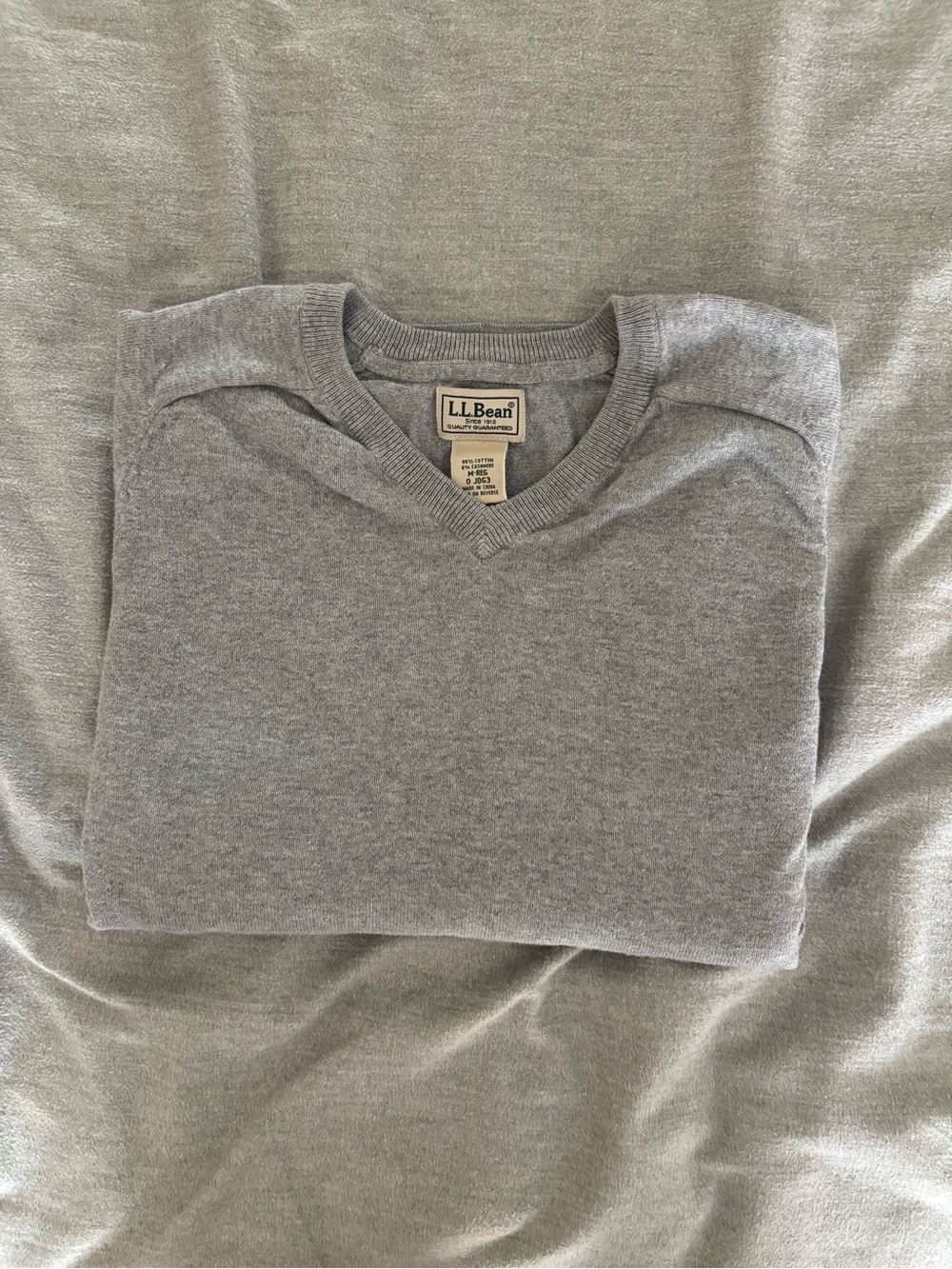L.L. Bean Cotton Cashmere V Neck
